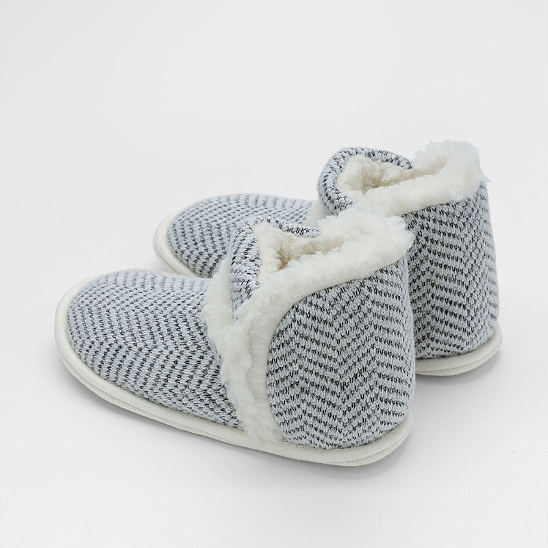 Домашние тапочки Белла серо-белый