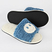 Домашние тапочки Смайлик голубой