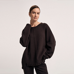 Пуловер О25.ТИ80.262 тёмная сепия