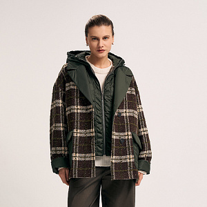 Пальто О25.Ш91.145/1 тёплый хаки