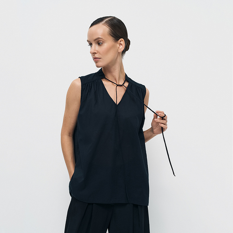 Блуза (топ) В25.Ш46.448 японская тушь