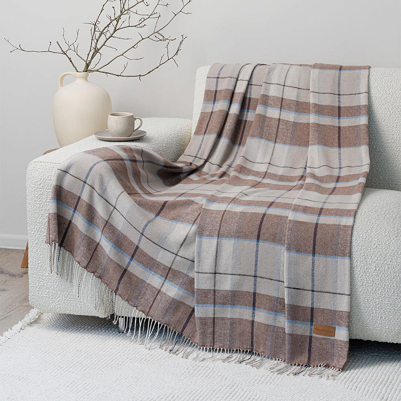 Плед Трентино бежевая клетка