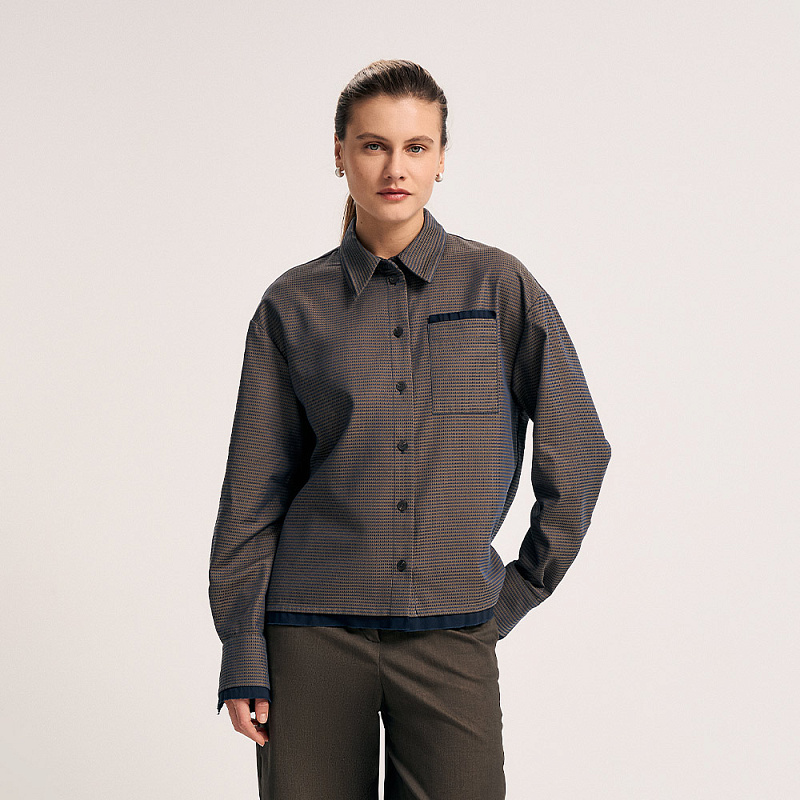 Блуза О25.Ш40.504 мерцающий гравий