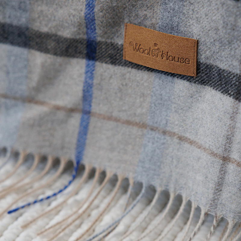 Плед Тревизо серая клетка