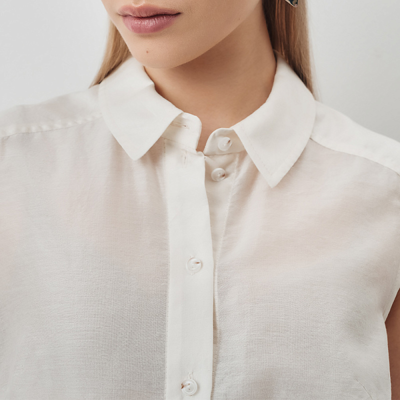 Блуза (топ) О24.Ш46.375 белая ваниль