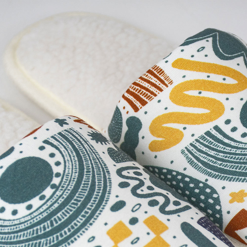 Домашние тапочки Этника молочный