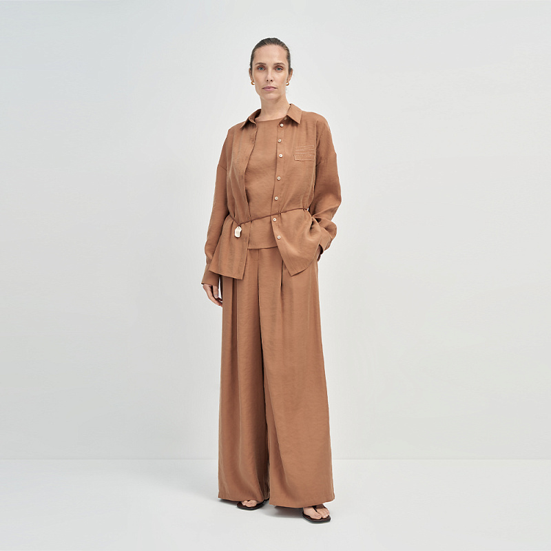 Брюки В26.Ш20.230 бархатная сиена