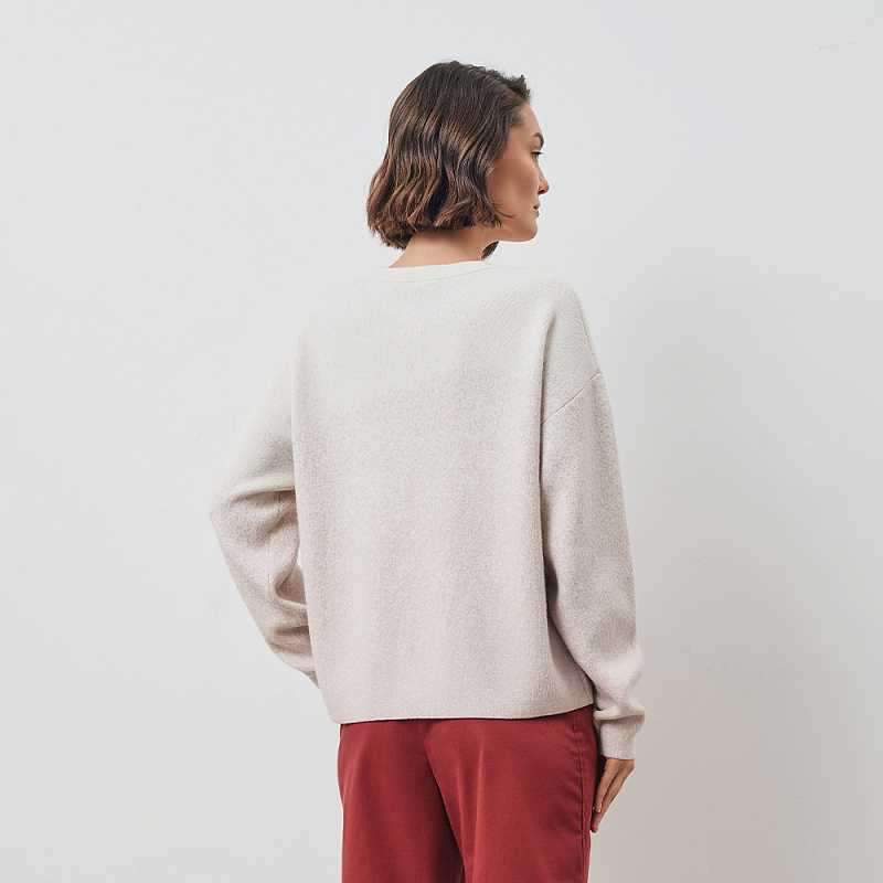 Пуловер О24.ТИ80.240/1 бежевый градиент