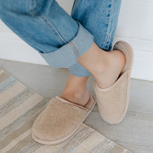 Домашние тапочки верблюд серебристый