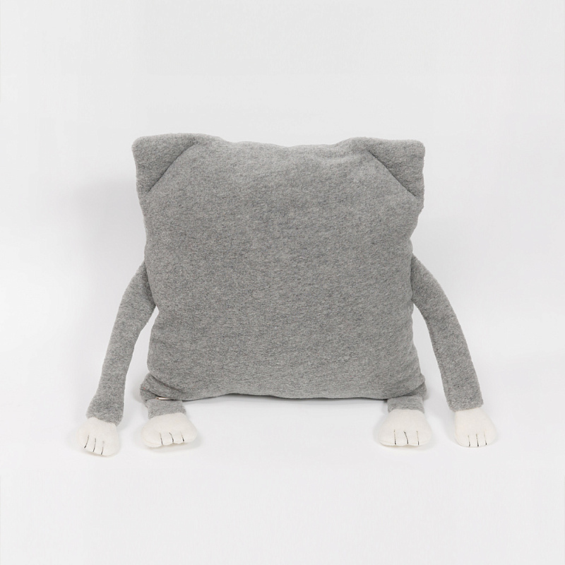 Подушка Котик серый