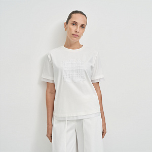 Блуза В26.Ш45.540/1 молочная вуаль