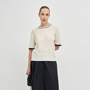 Пуловер B26.ТИ80.273 белый бисер