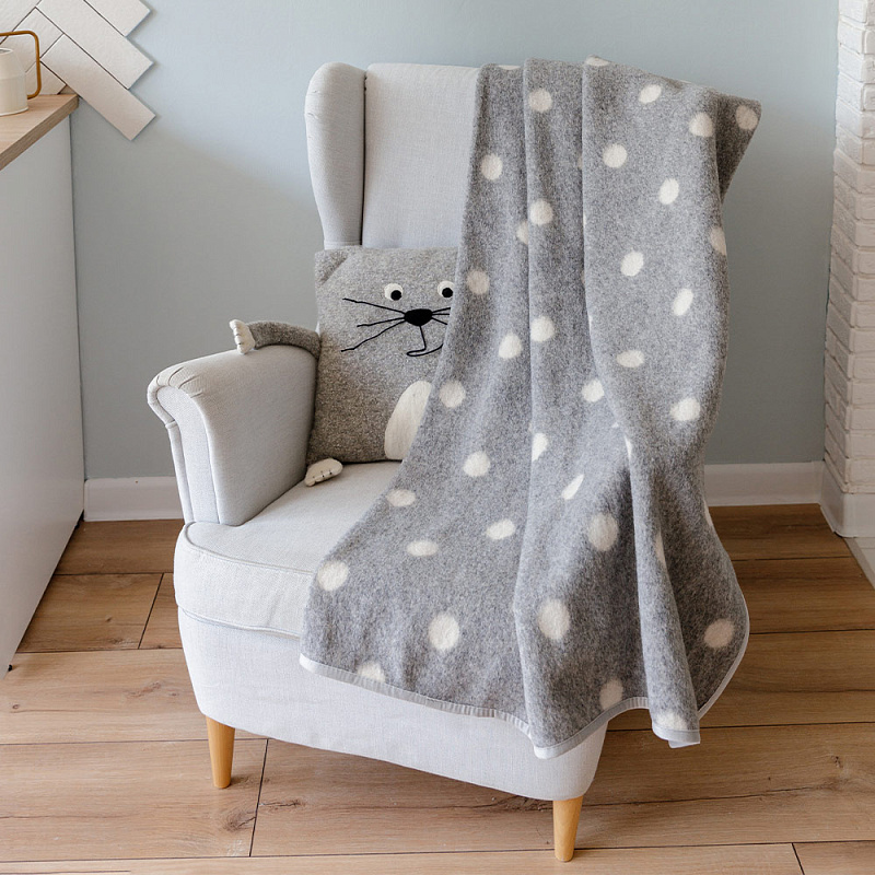 Подушка Котик серый