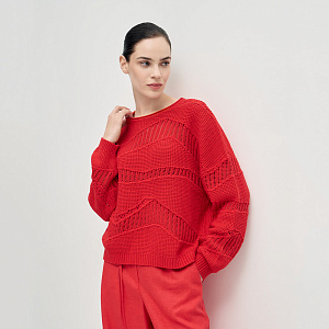 Пуловер B26.ТИ80.266/1 кутюрный красный