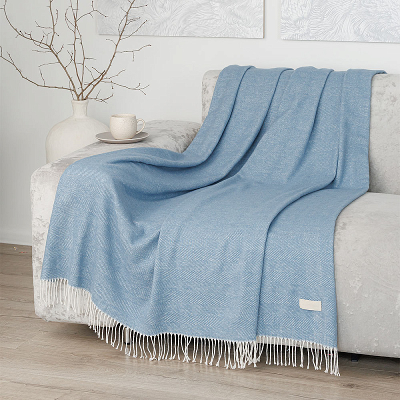 Плед Трентино голубая елочка