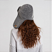 Шапка Жаклин черный меланж