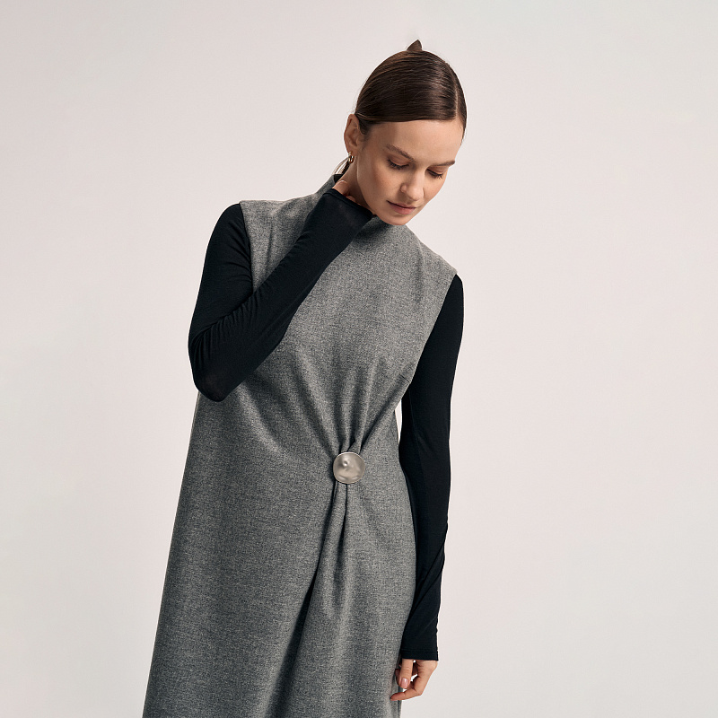 Платье О25.Ш52.252 платиново-серый