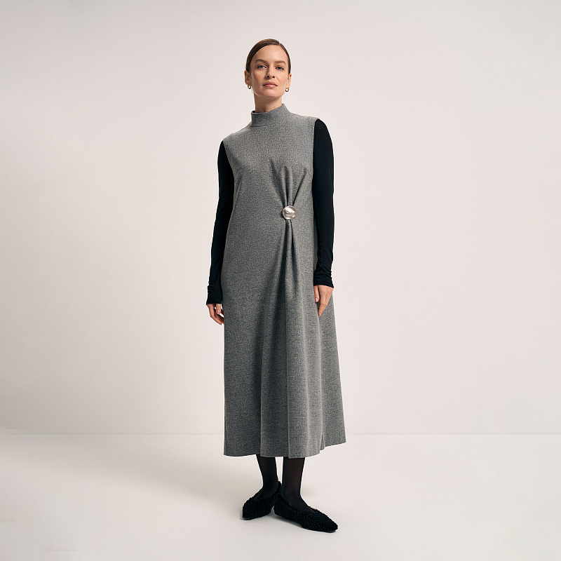 Платье О25.Ш52.252 платиново-серый