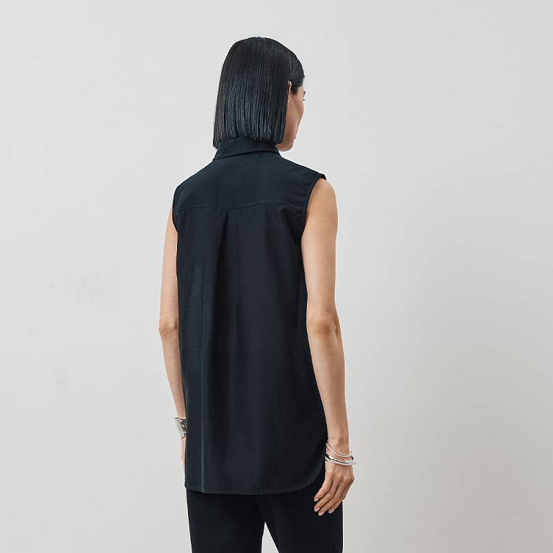 Блуза (топ) О24.Ш46.375/1 сумеречный черный