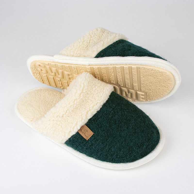 Домашние тапочки Хвоя зелёный