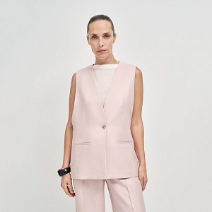 Жилет В26.Ш01.037 пионовый шифон