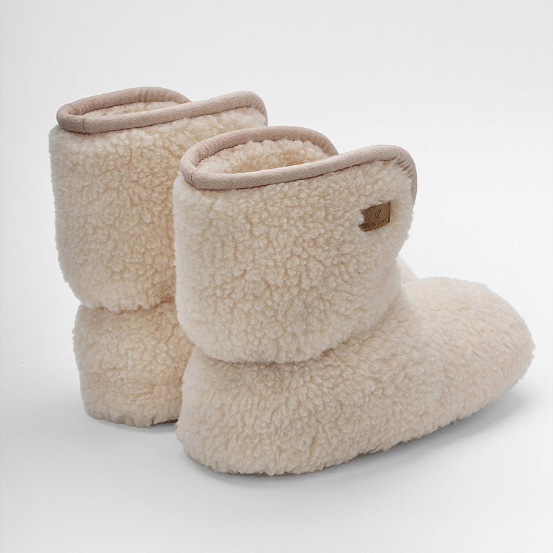 Носки меховые двойные бежевый