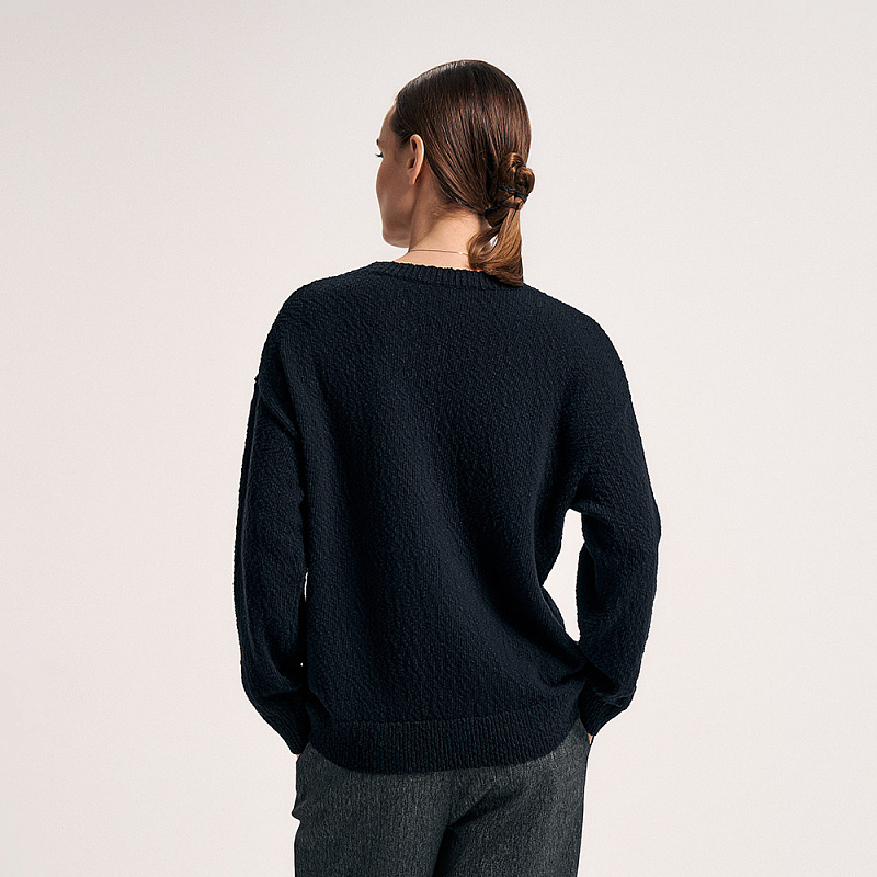 Пуловер О25.ТИ80.247 синий обсидиан