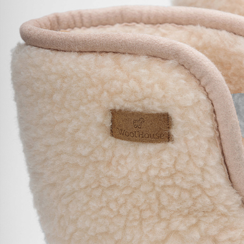 Носки меховые двойные бежевый