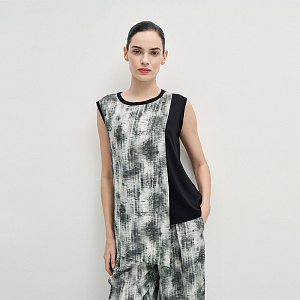 Блуза (топ) В26.Ш46.517 пепельная акварель