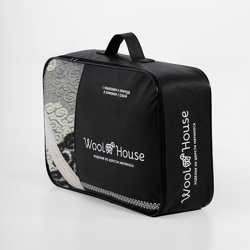 Плед Колористика орнамент серый