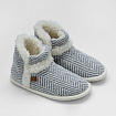 Домашние тапочки Белла серо-белый