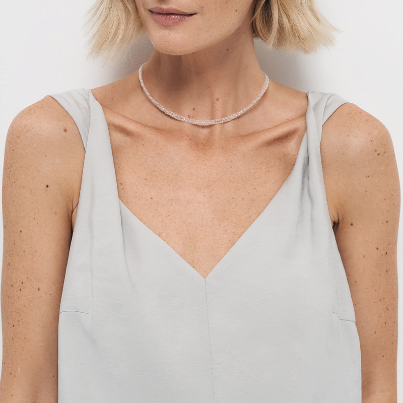 Блуза (топ) В25.Ш46.431 жемчужная нить