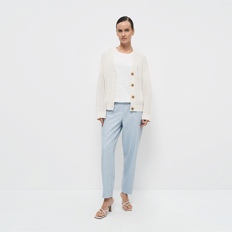 Брюки В25.Ш21.387 голубой перламутр