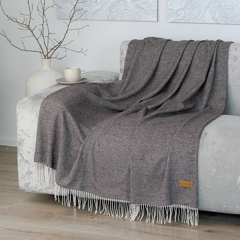 Плед Трентино коричневая елочка