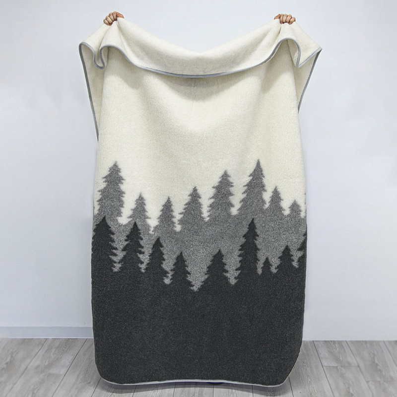 Плед Тайга серый