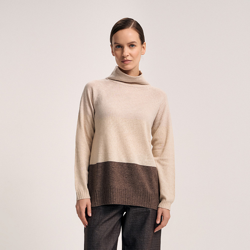 Пуловер BAS.Т80.078 бежевый каскад