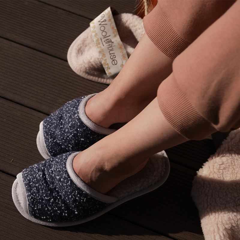 Домашние тапочки Морано синий