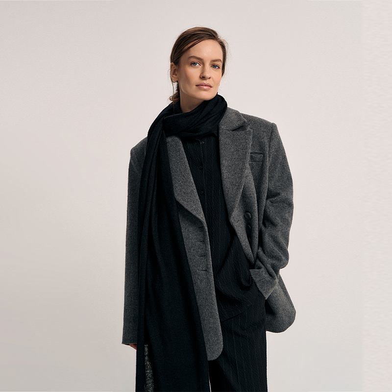 Полупальто О25.Ш98.141 грозовое небо