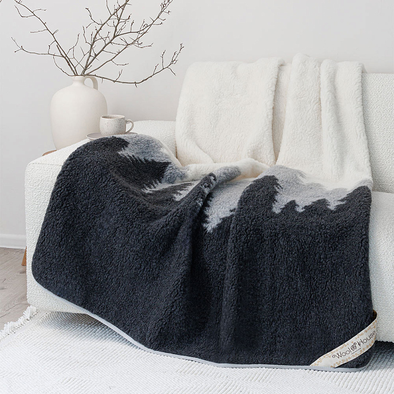 Плед Тайга серый