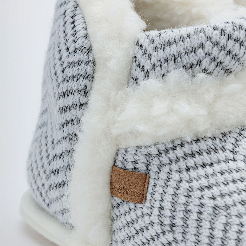 Домашние тапочки Белла серо-белый