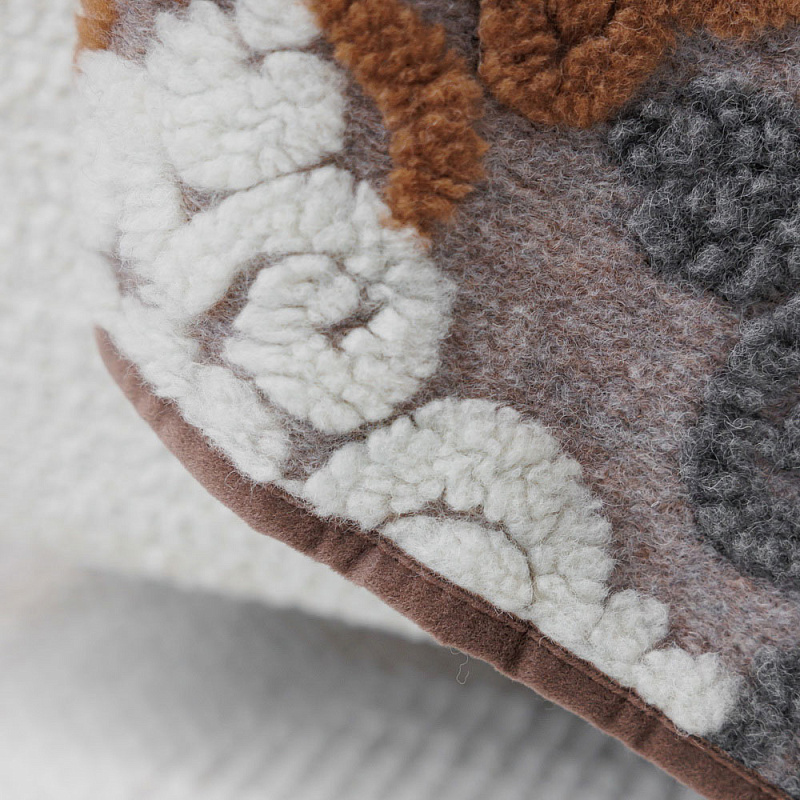 Плед Колористика орнамент коричневый