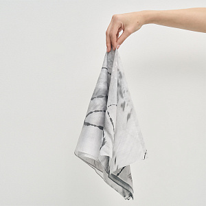 Платок (Косынка) В26.Ш09.02 чёрно-белая гризаль