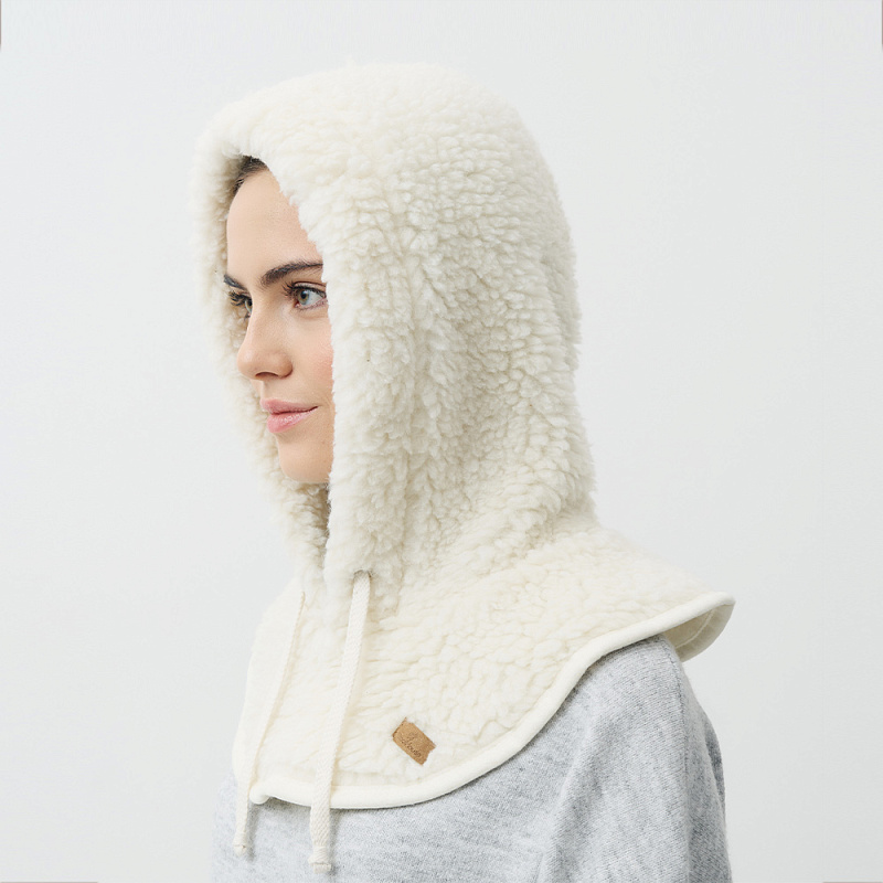 Шапка капор меховой белый