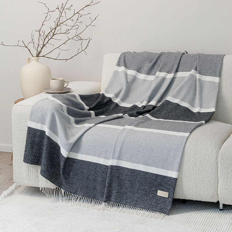 Плед Трентино серая полоска