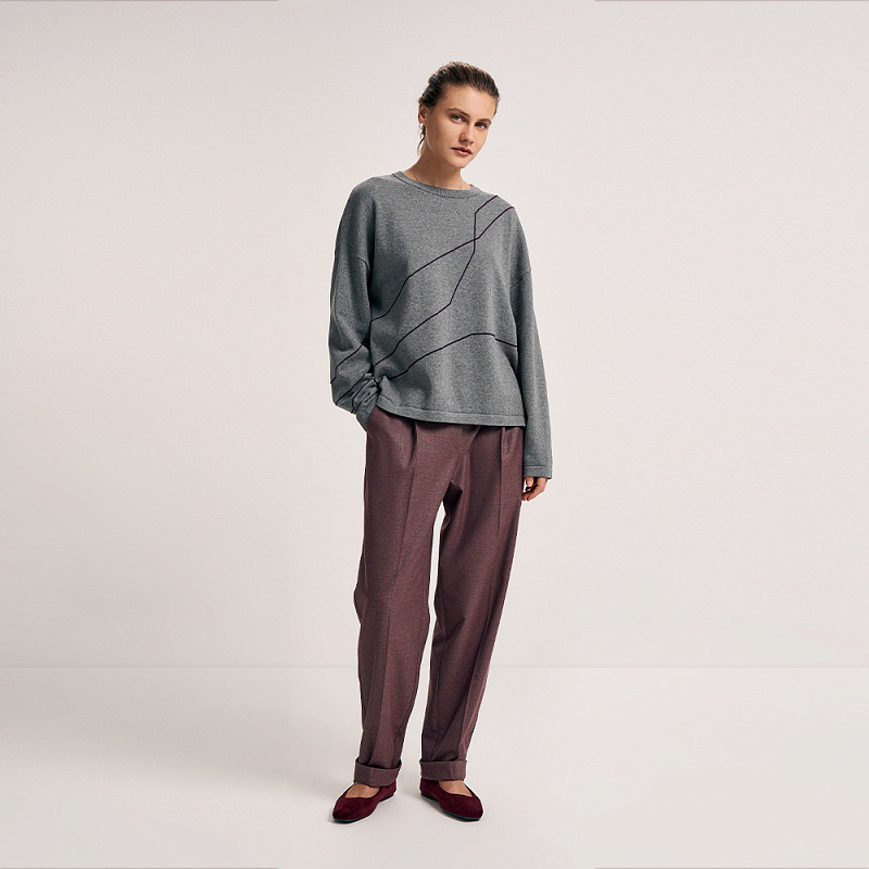 Брюки О25.Ш21.253/1 карминовый холод