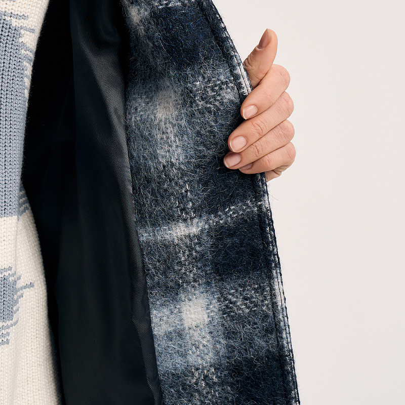 Пальто О25.Ш90.142/1 таинственный кобальт