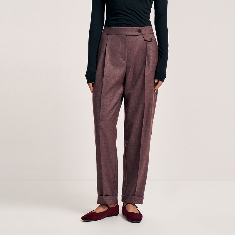 Брюки О25.Ш21.253/1 карминовый холод