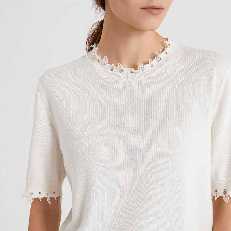 Пуловер В25.ТИ80.245/2 молочный зефир