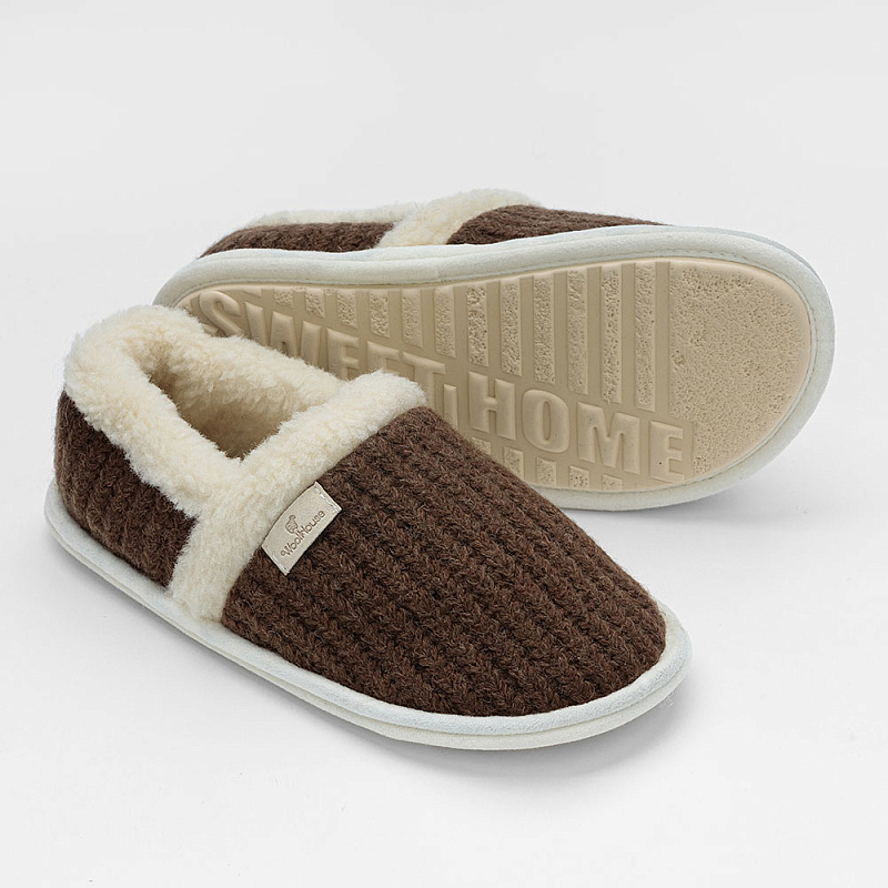 Домашние тапочки Терма коричневый