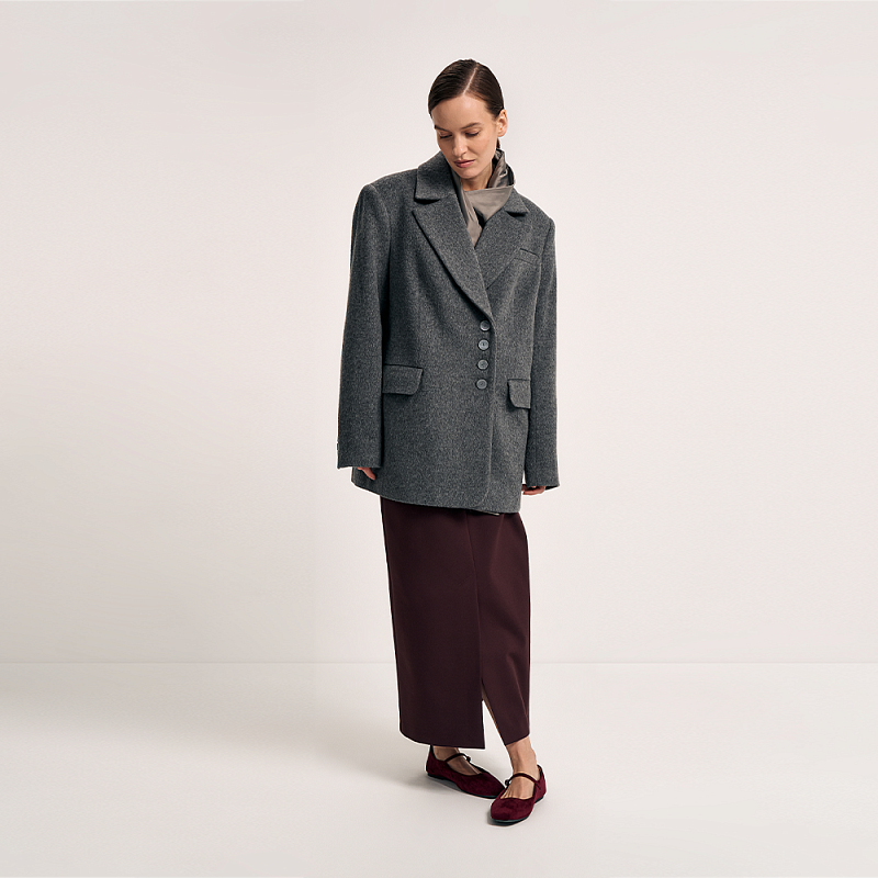 Полупальто О25.Ш98.141 грозовое небо